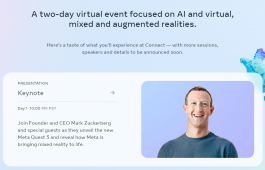 聚焦AI与XR，Meta Connect部分活动日程公开
