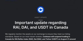 强监管！Coinbase暂停加拿大用户USDT、DAI、RAI稳定币交易