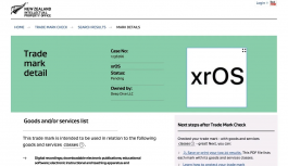 苹果通过代理公司在新西兰申请了“xrOS”文字商标