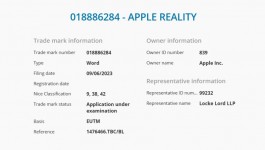 苹果公司在欧洲、澳大利亚及新西兰等地申请新商标“Apple Reality”